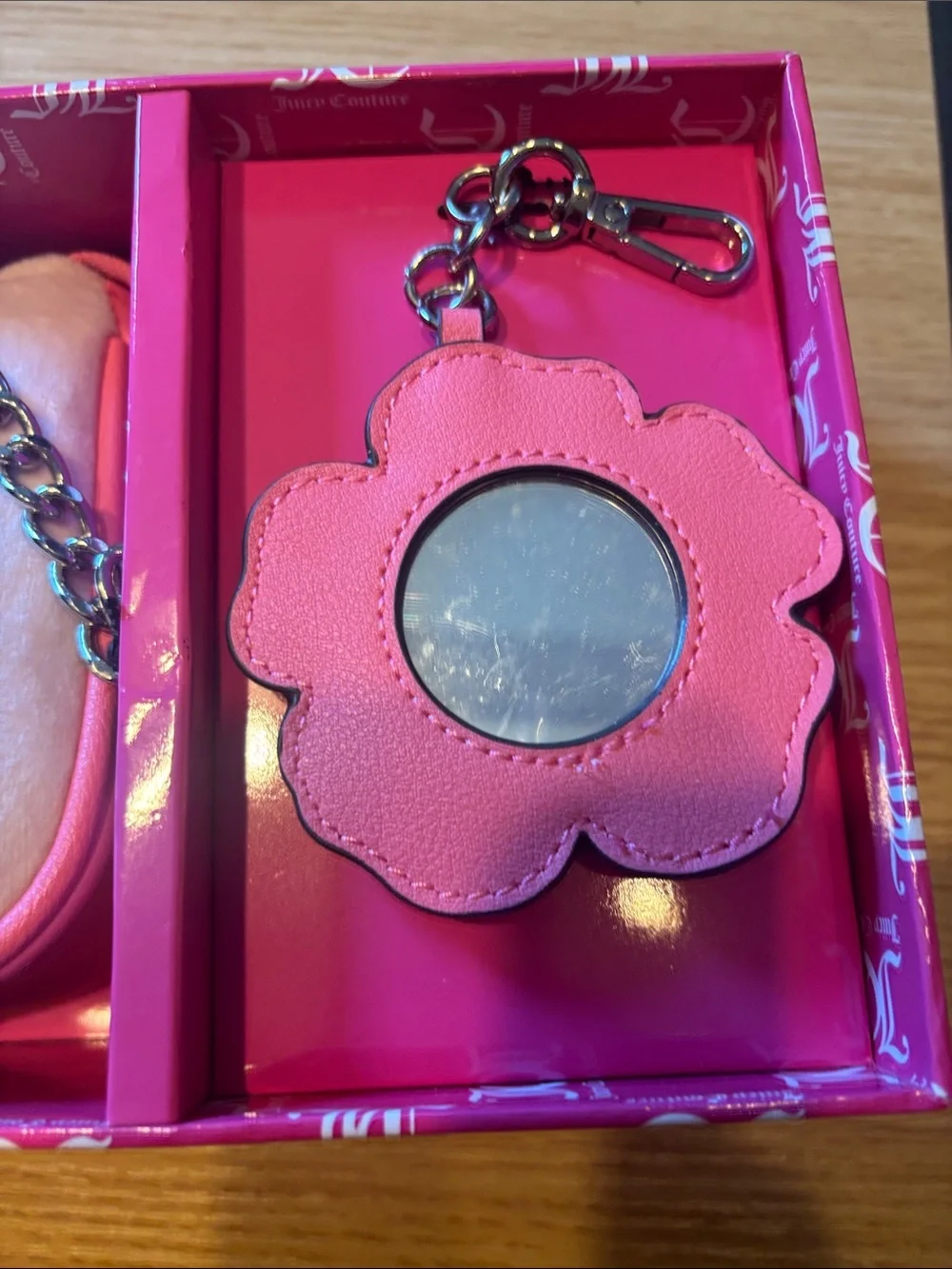 Juicy couture wristlet and cute mirror